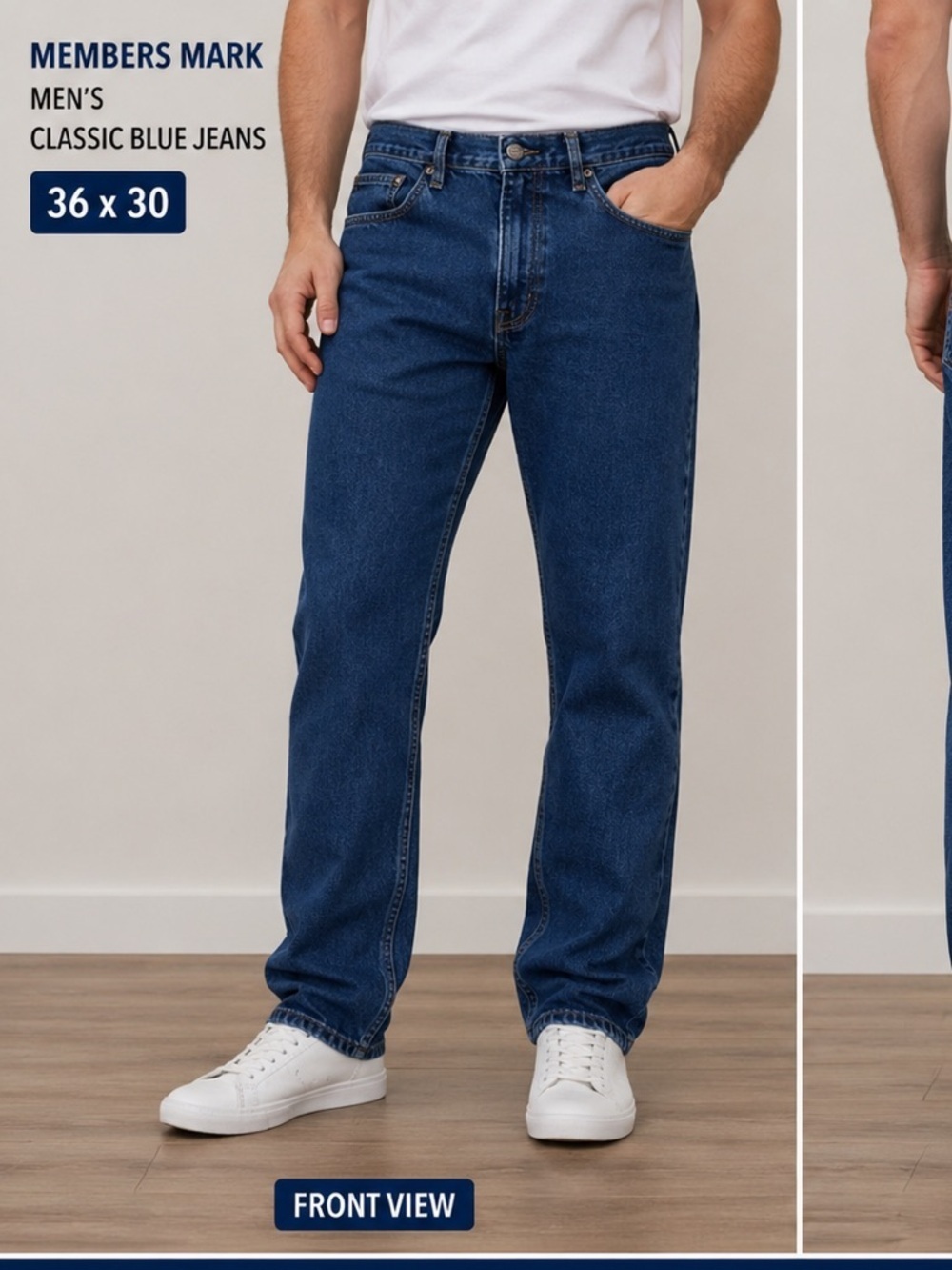 Members mark Men's Classic Blue Jeans 36x30 no stains or wear